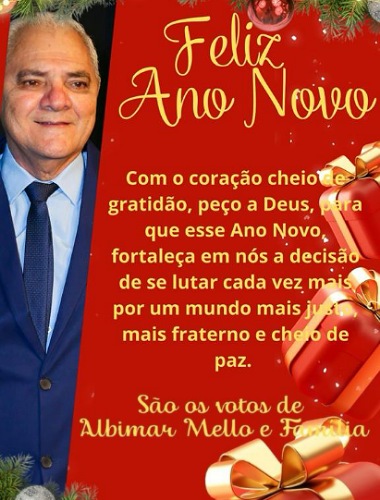 Mensagem de Ano Novo do professor Albimar Mello