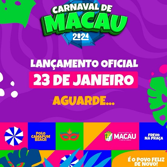 Carnaval de Macau 2024 será lançado oficialmente dia 23 de janeiro