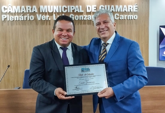 Câmara de Guamaré entrega Moção de Honra e Título de Cidadão Guamareense ao embaixador do Brasil na Palestina