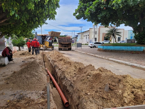 Prefeitura de Alto do Rodrigues segue com a obra do sistema de esgotamento sanitário