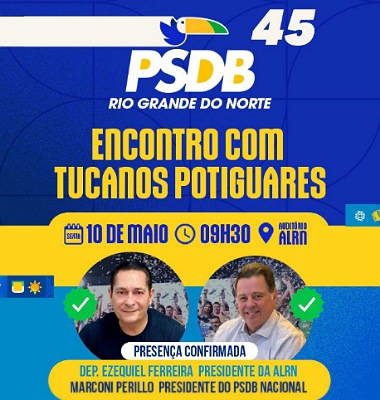 Presidente nacional do PSDB chega essa semana em Natal e terá encontro com pré-candidatos tucanos