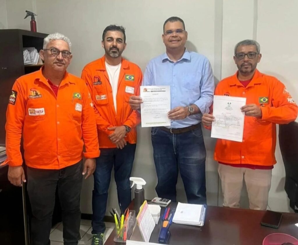 Macau: Secretário de Governo, Airton Pereira recebe representantes do Sindipetro-RN