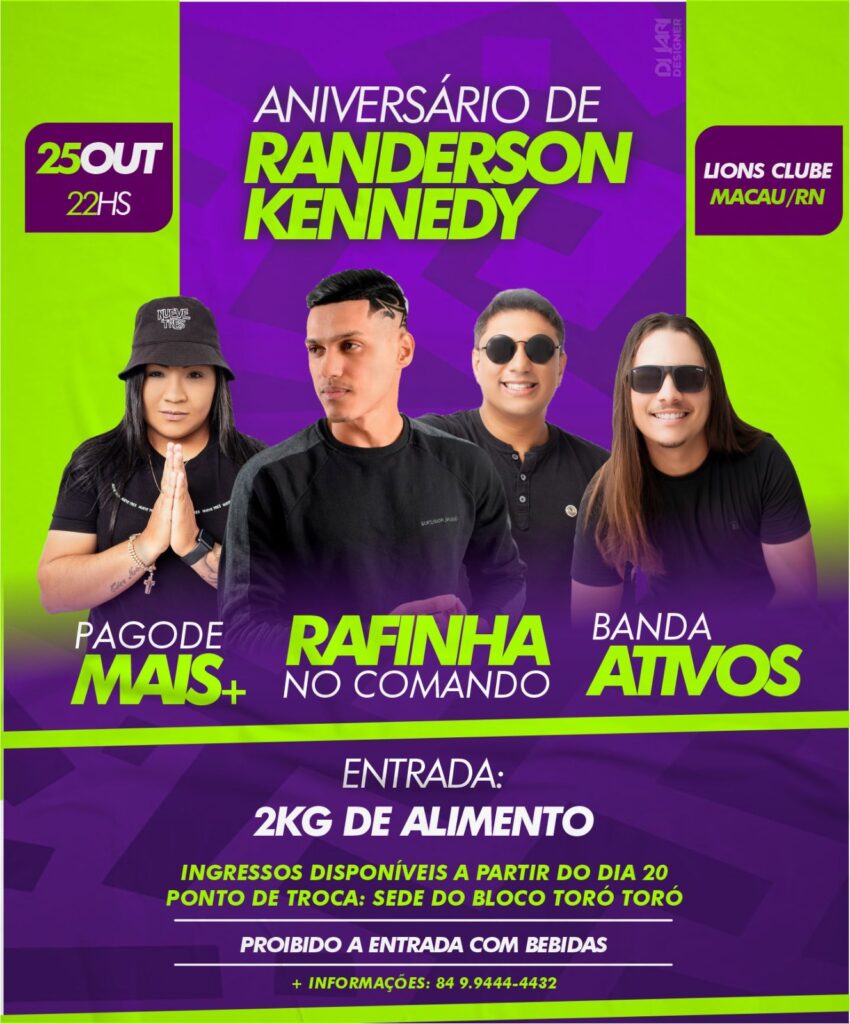 Troca de alimentos pelas senhas do aniversário de Randerson Kennedy começam nesta quarta-feira (22) na Loja do Bloco Torô Torô