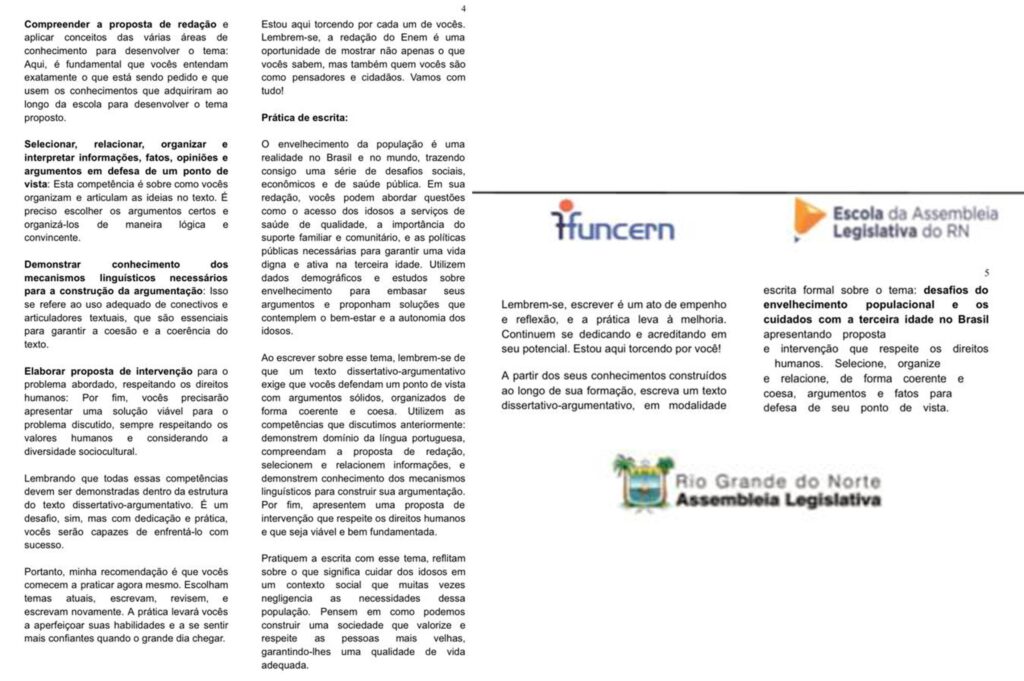 Integra Enem acerta tema da redação 2025 e reforça compromisso da ALRN com a educação