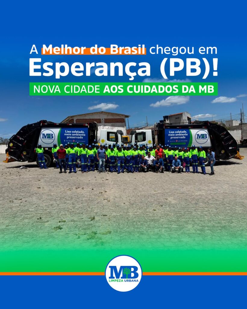 Com DNA macauense, MB Limpeza Urbana chega à cidade de Esperança – PB