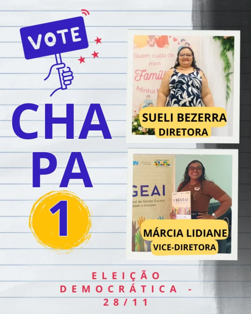 Macau: Sueli Bezerra e Márcia Lidiane são eleitas diretora e vice da Escola Municipal Edinor Avelino com 83% dos votos