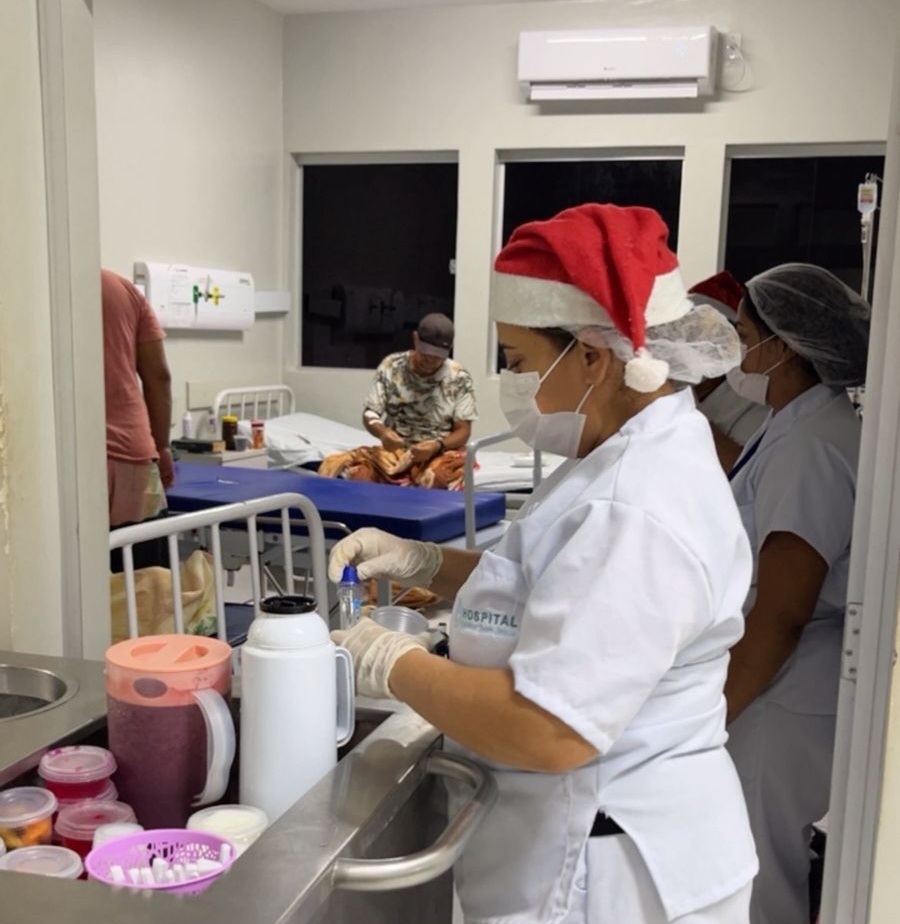 Macau: Hospital Antônio Ferraz oferece ceia na noite de Natal para pacientes internados