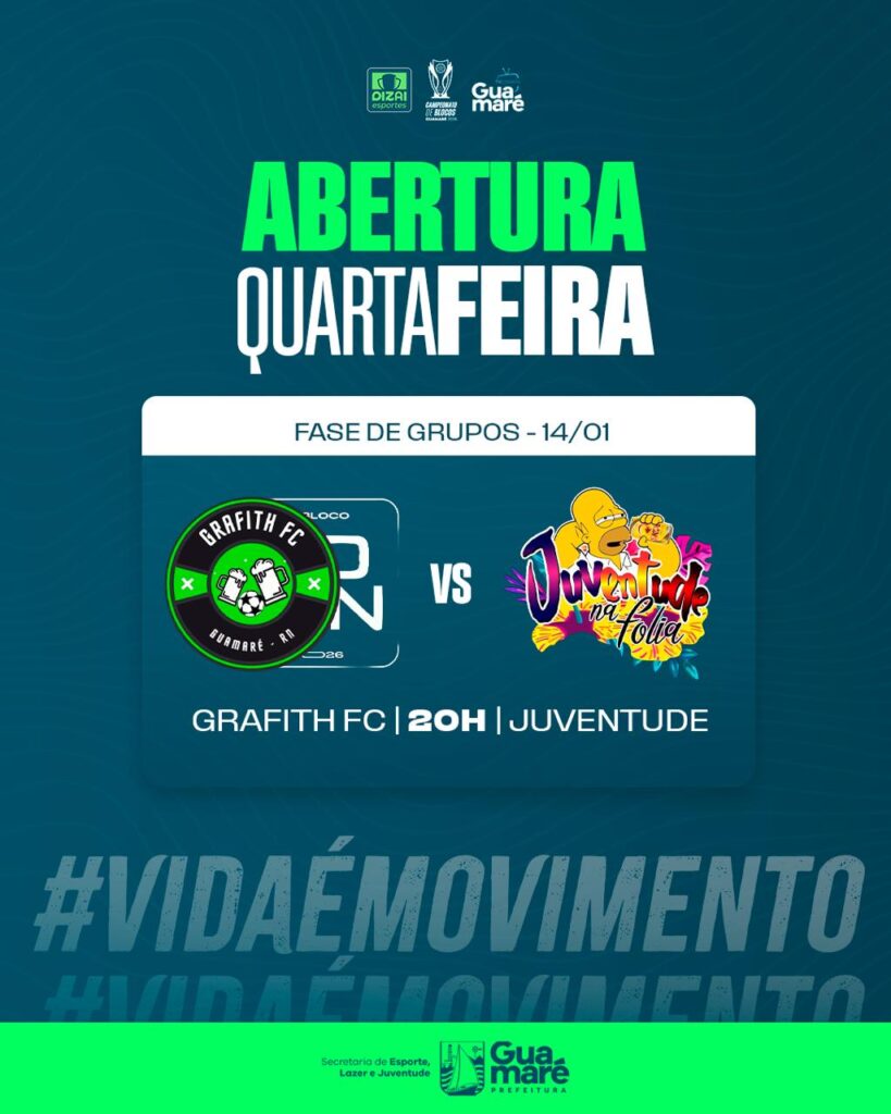 Diz Aí Esportes fará transmissão histórica no Campeonato de Blocos de Guamaré