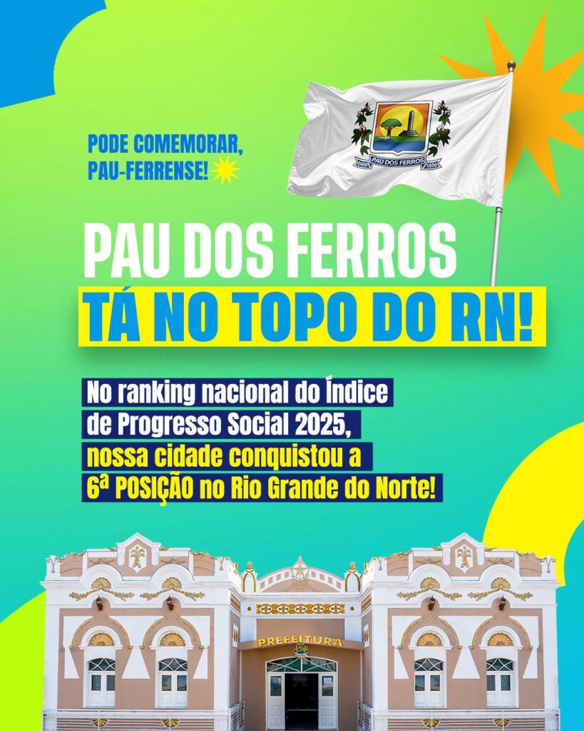 Pau dos Ferros se destaca entre as cidades com melhor qualidade de vida do RN, segundo IPS Brasil