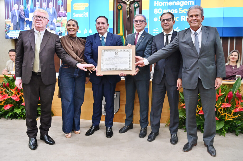ALRN homenageia Sesc e Senac por contribuição histórica para desenvolvimento potiguar