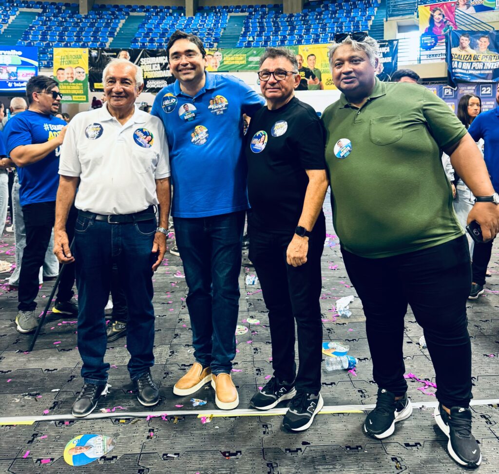 Vice-prefeito de Macau, Raimundo participa de convenção que oficializou candidaturas de Adjuto Dias e Carla Dickson