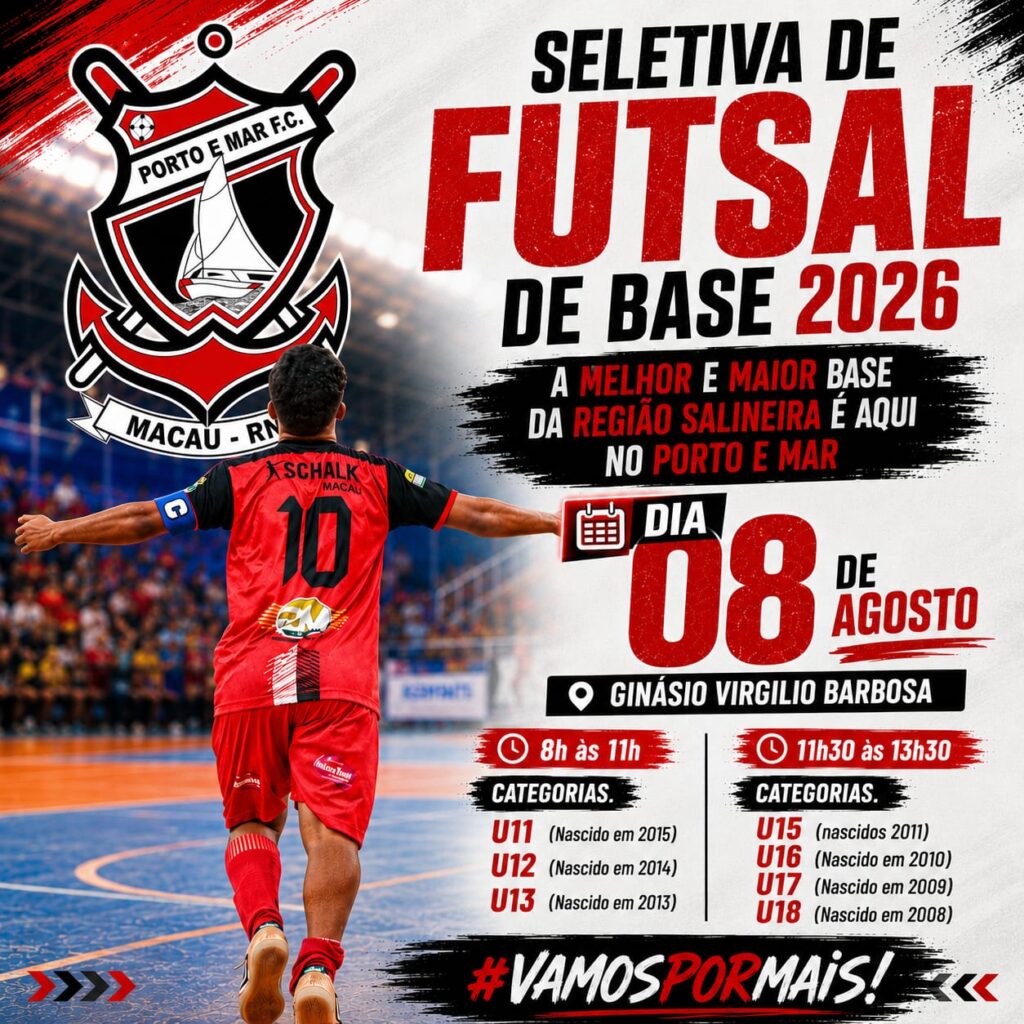 Porto e Mar abre seletiva para reforçar categorias de base do futsal em Macau