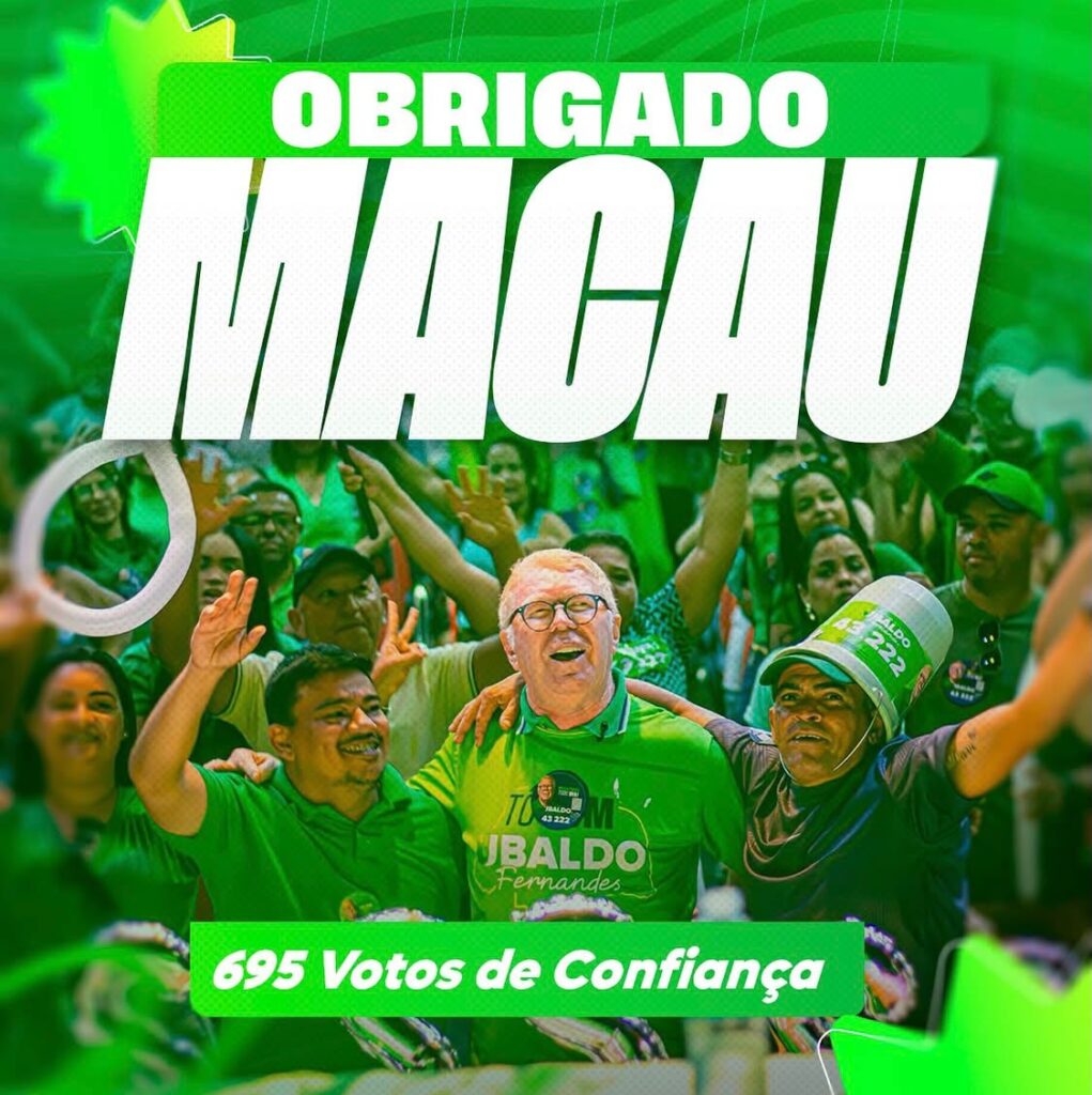 Vereador Fagner consolida liderança com 695 votos para Ubaldo em Macau